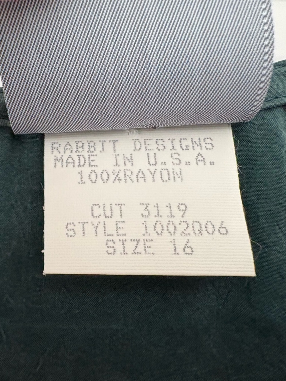 VTG Rabbit Rabbit Rabbit Design Velvet Maxi Dress 16 Renaissance - Picture 6 of 7
